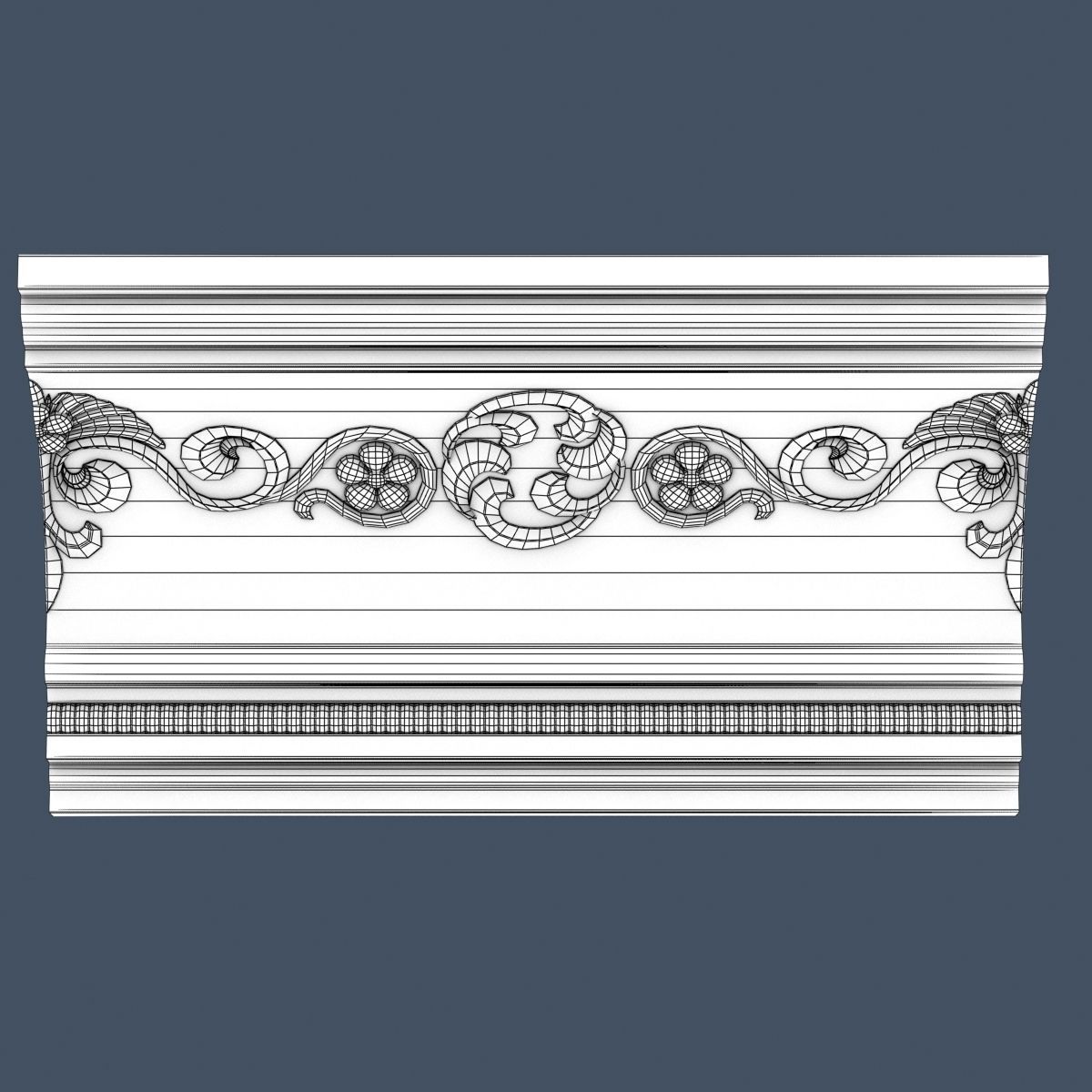 Decorative Crown Molding 3D model_4