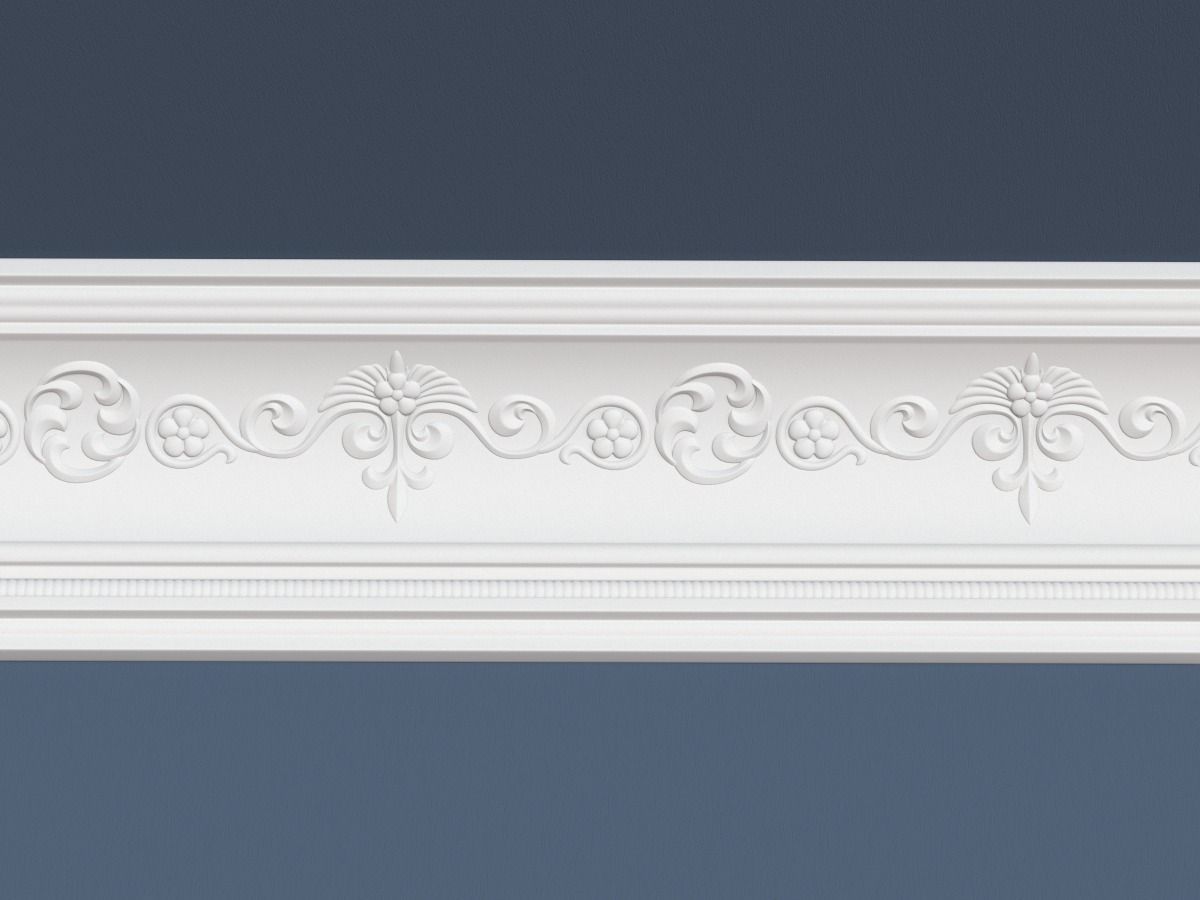 Decorative Crown Molding 3D model_1