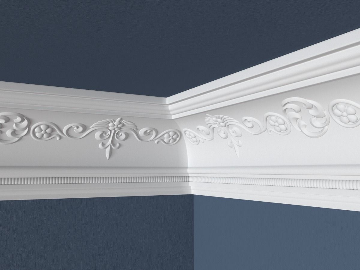 Decorative Crown Molding 3D model_2