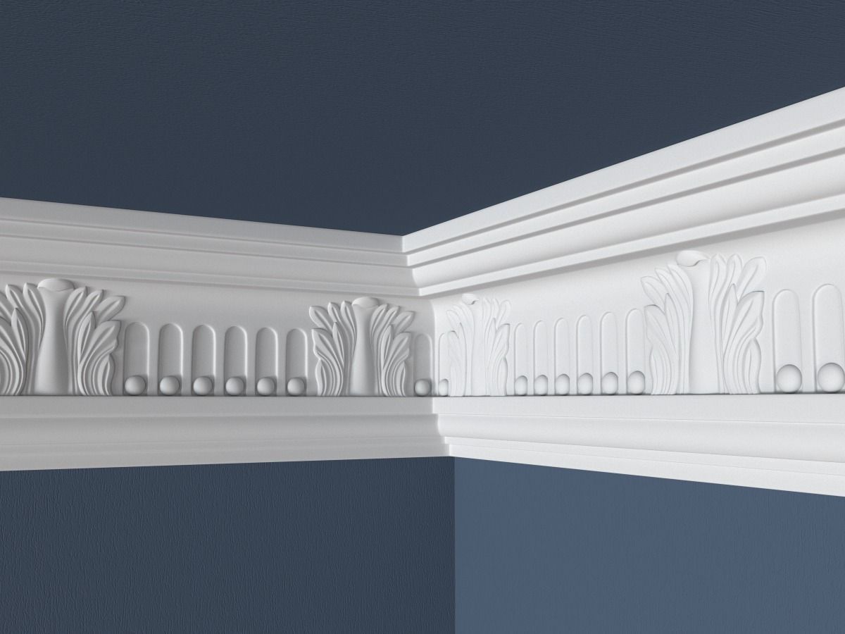 Decorative Crown Molding 3D model_2
