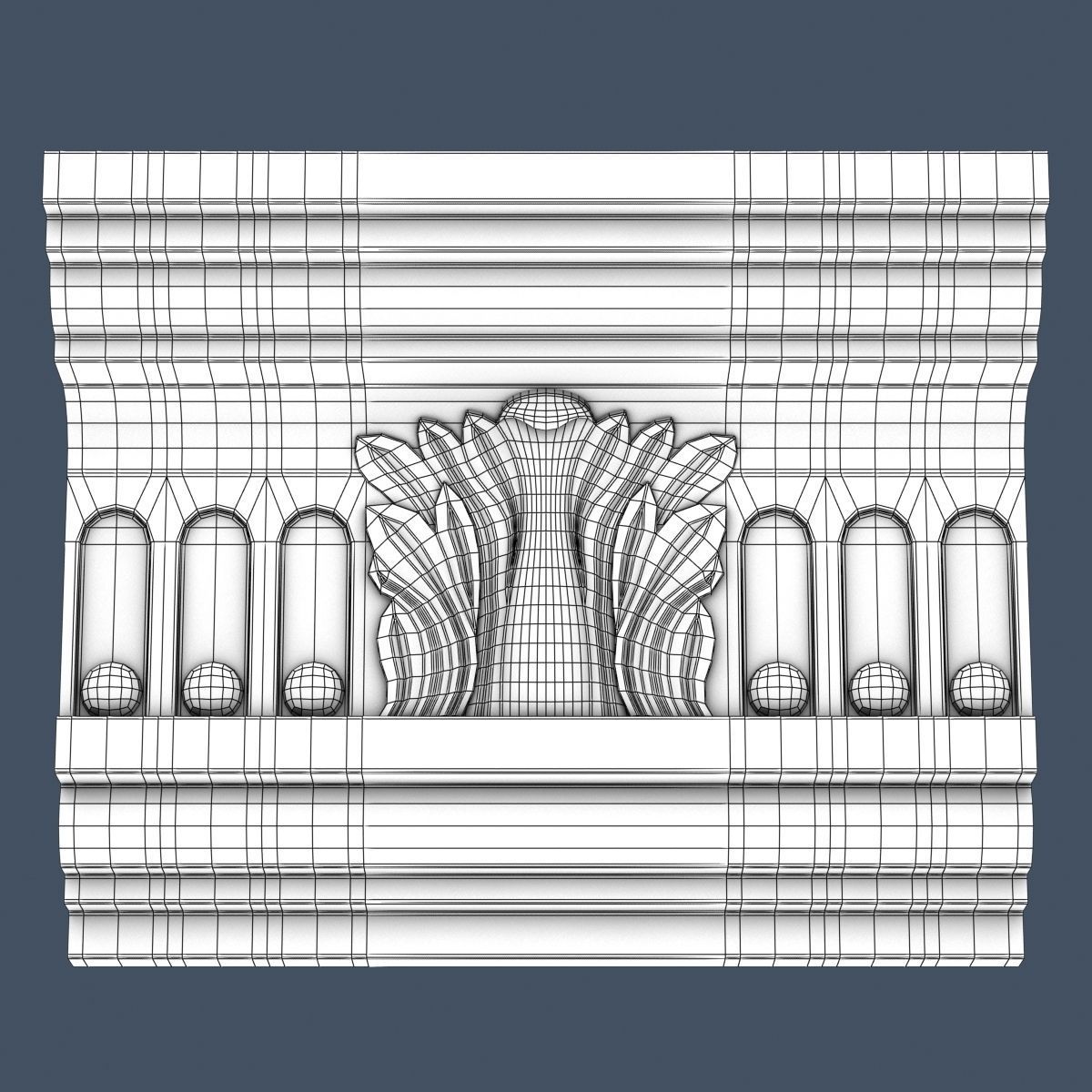 Decorative Crown Molding 3D model_4