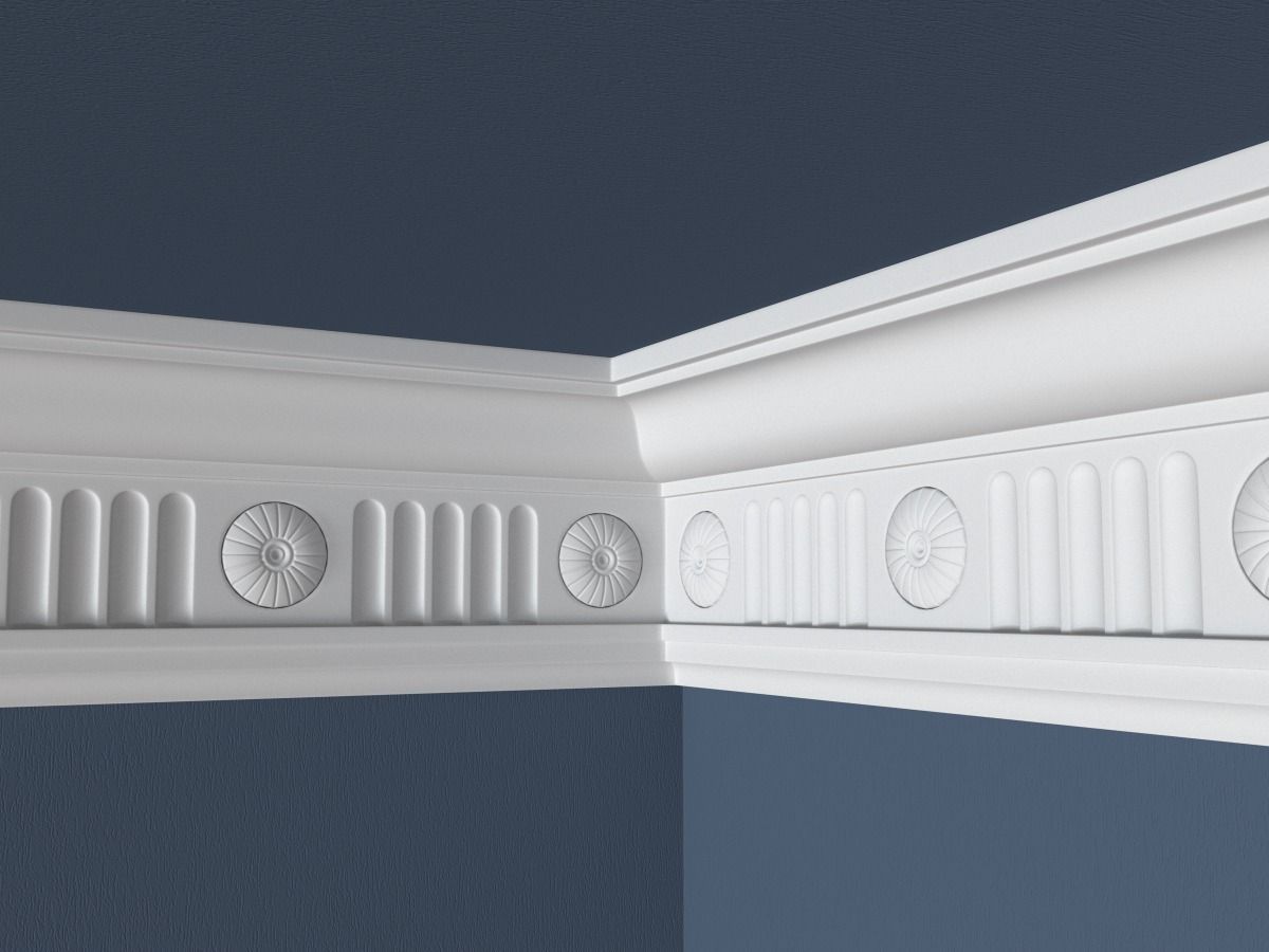 Decorative Crown Molding 3D model_2