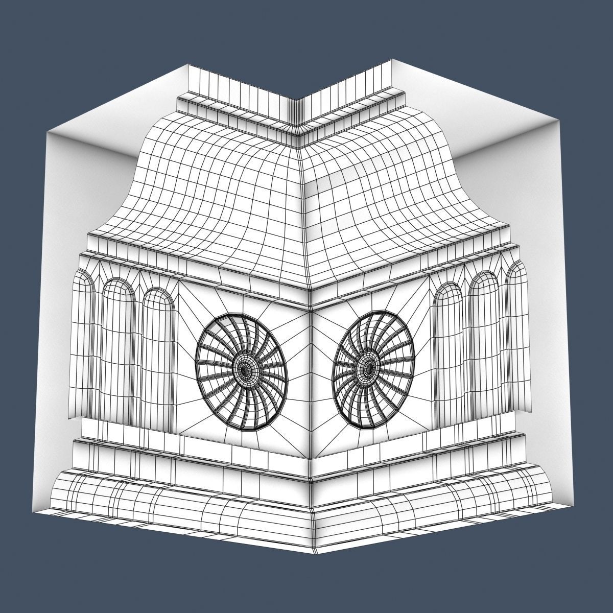 Decorative Crown Molding 3D model_5