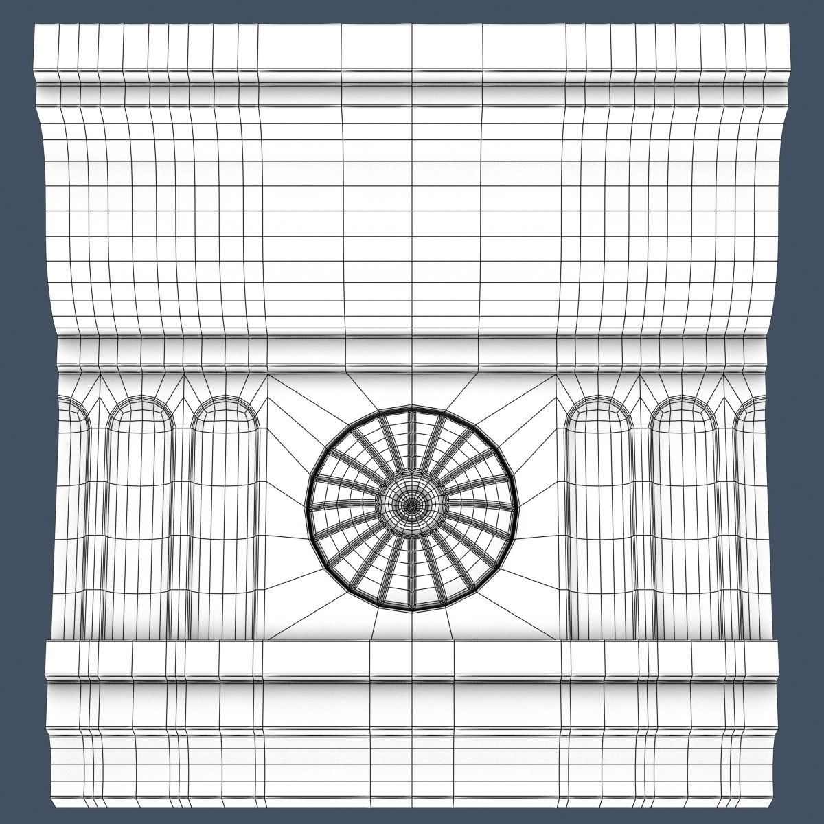 Decorative Crown Molding 3D model_4