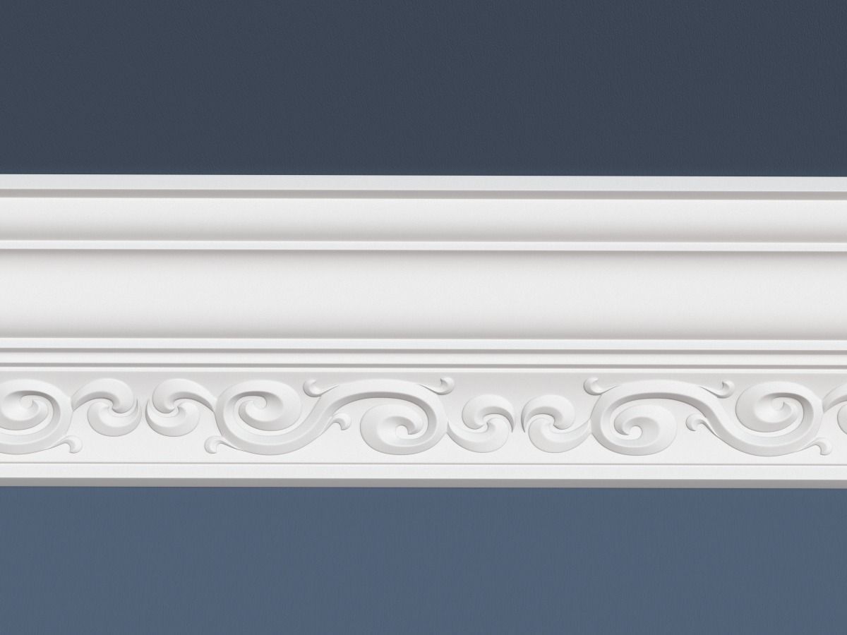 Decorative Crown Molding 3D model_2
