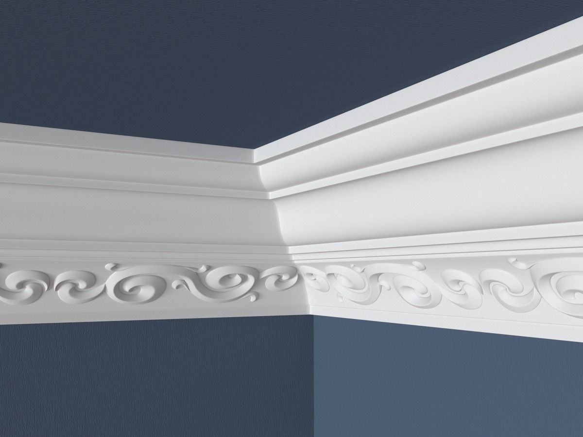 Decorative Crown Molding 3D model_1