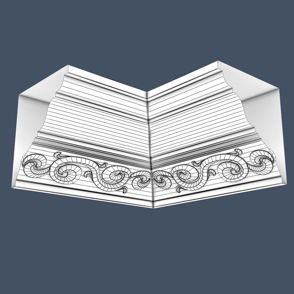 Decorative Crown Molding 3D model_5