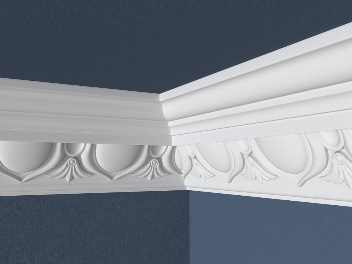 Decorative Crown Molding 3D model_2