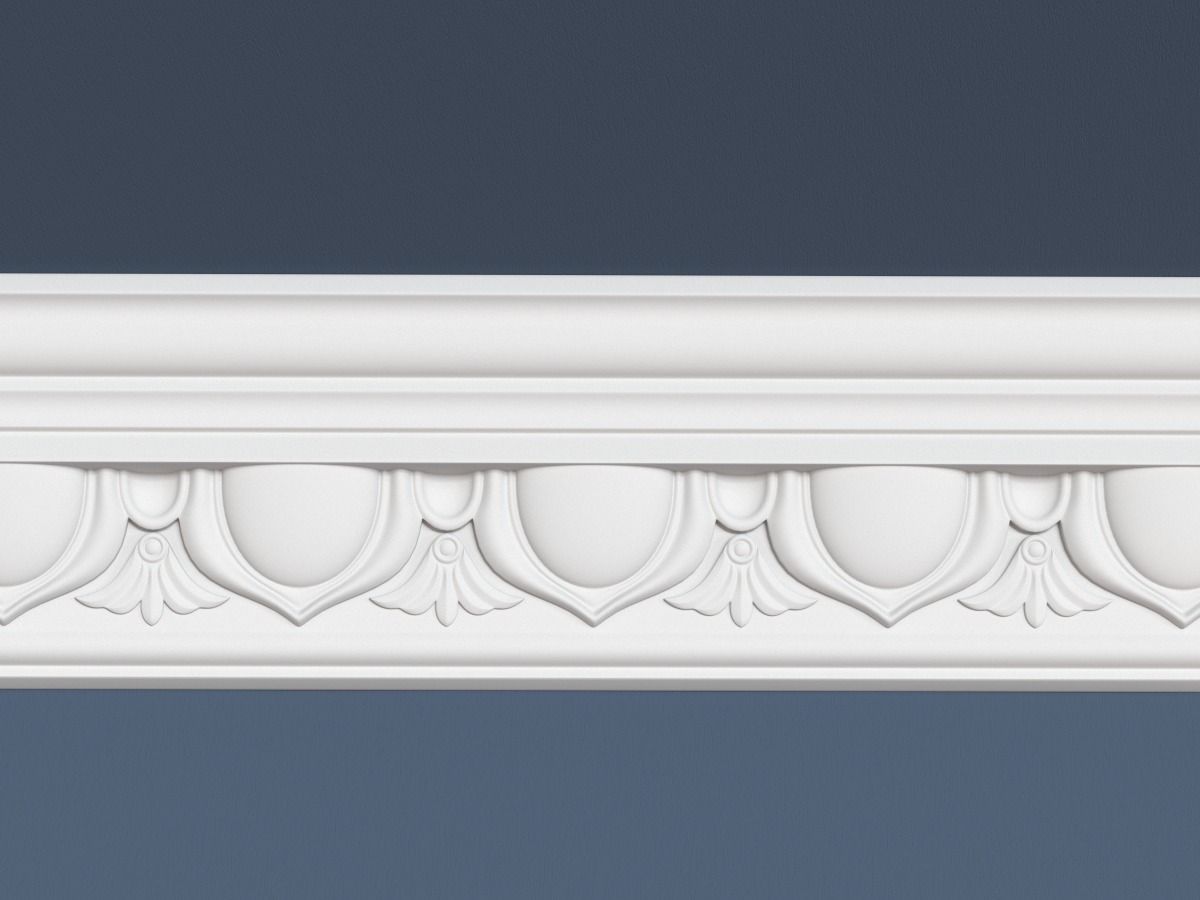 Decorative Crown Molding 3D model_1