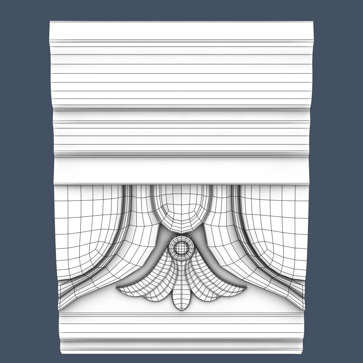 Decorative Crown Molding 3D model_4