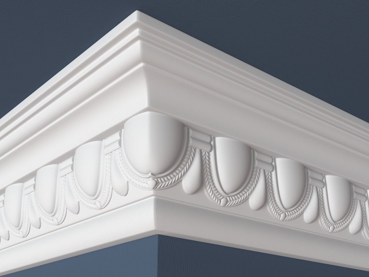 Decorative Crown Molding 019 3D Model .max .obj .fbx .ma