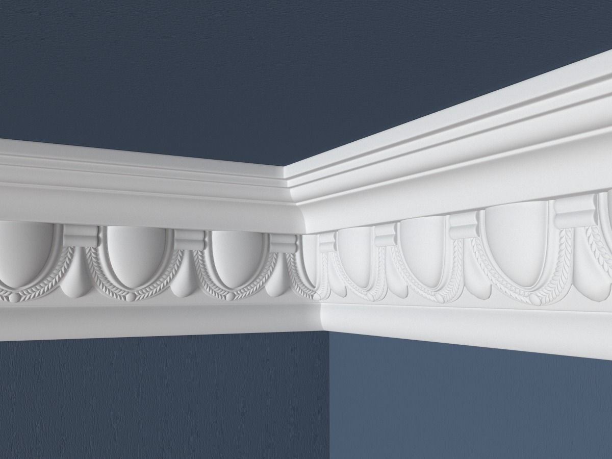 Decorative Crown Molding 019 3D Model .max .obj .fbx .ma .mb