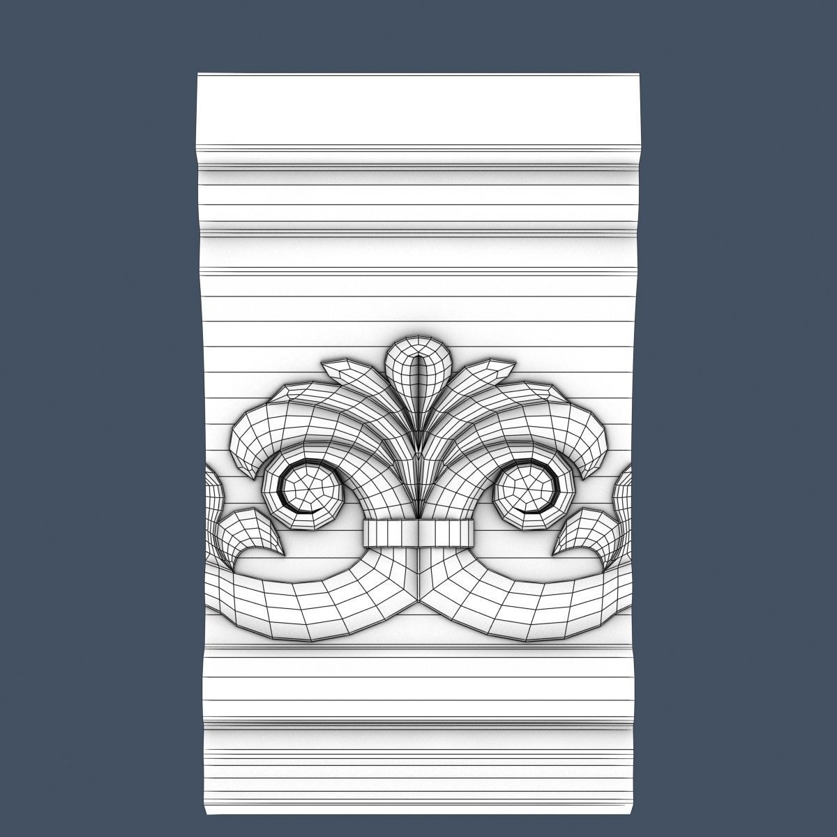 Decorative Crown Molding 3D model_4