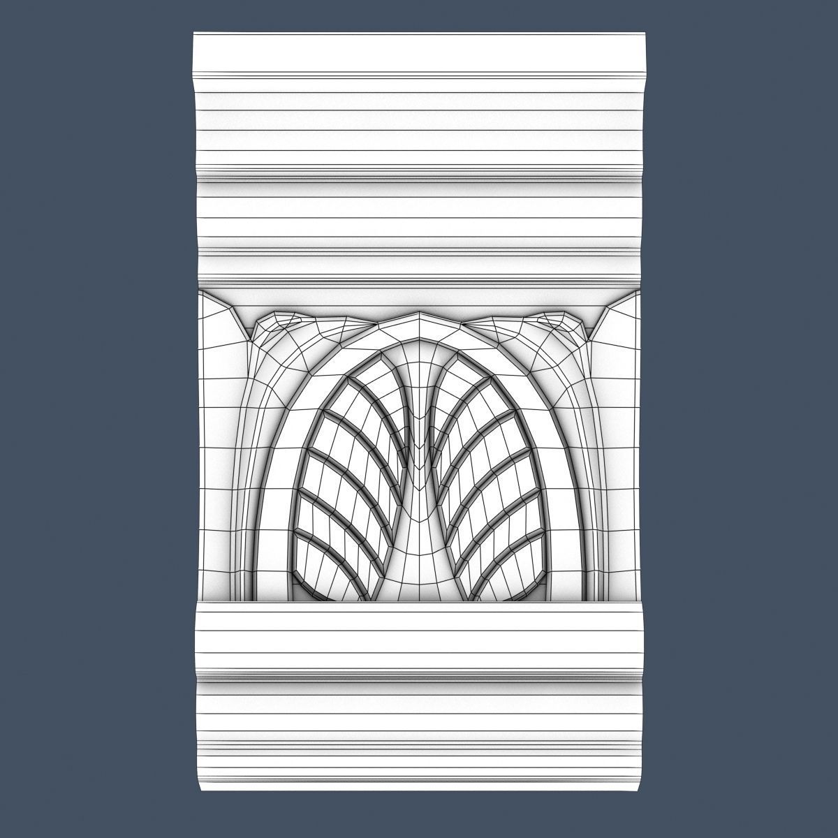 Decorative Crown Molding 3D model_4