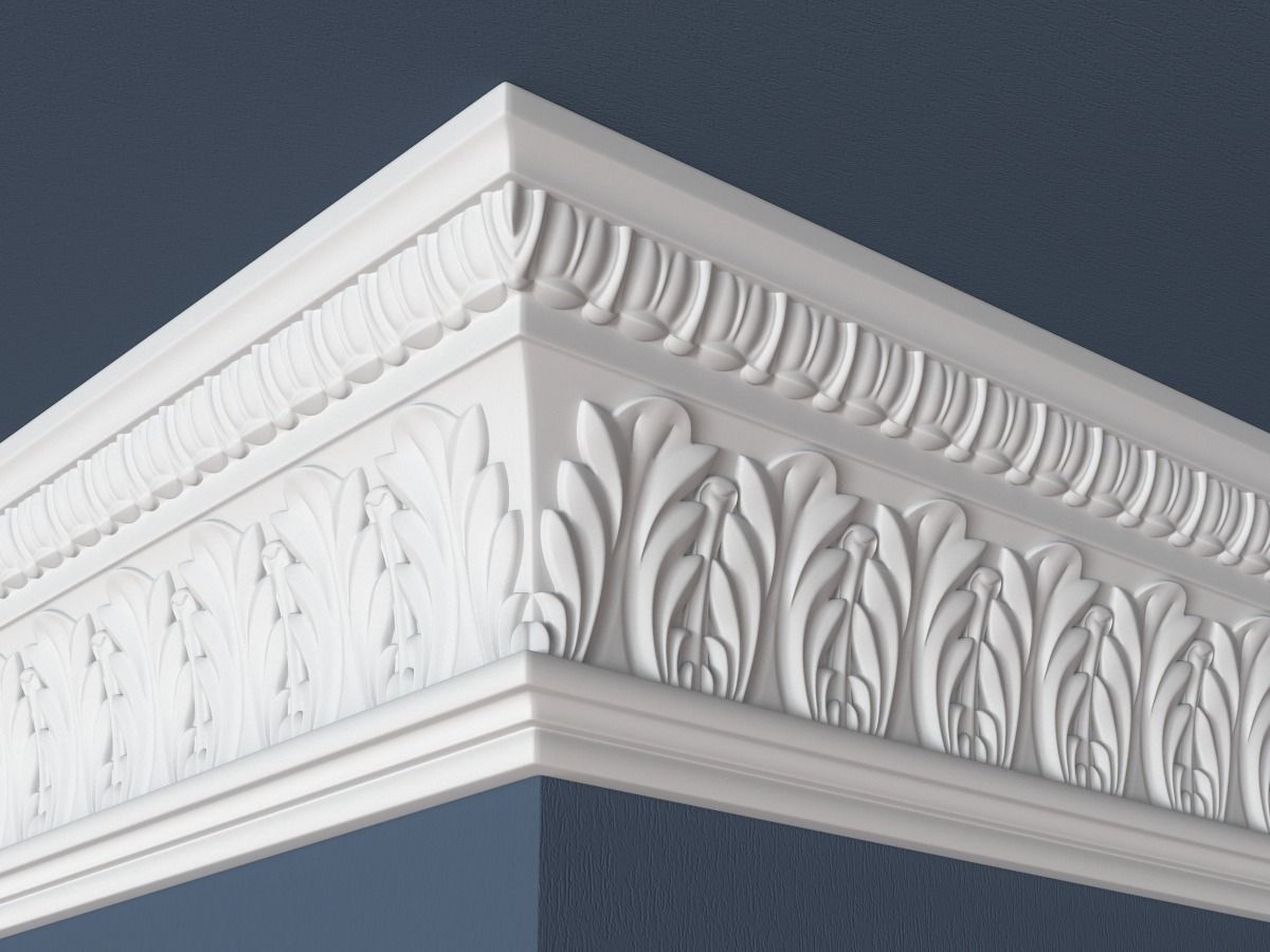 Decorative Crown Molding 3D model_0
