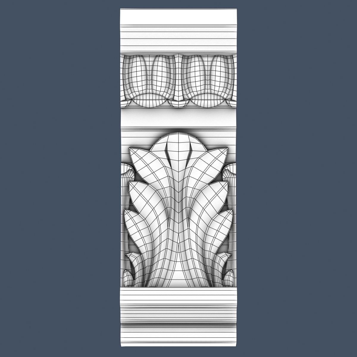 Decorative Crown Molding 3D model_4