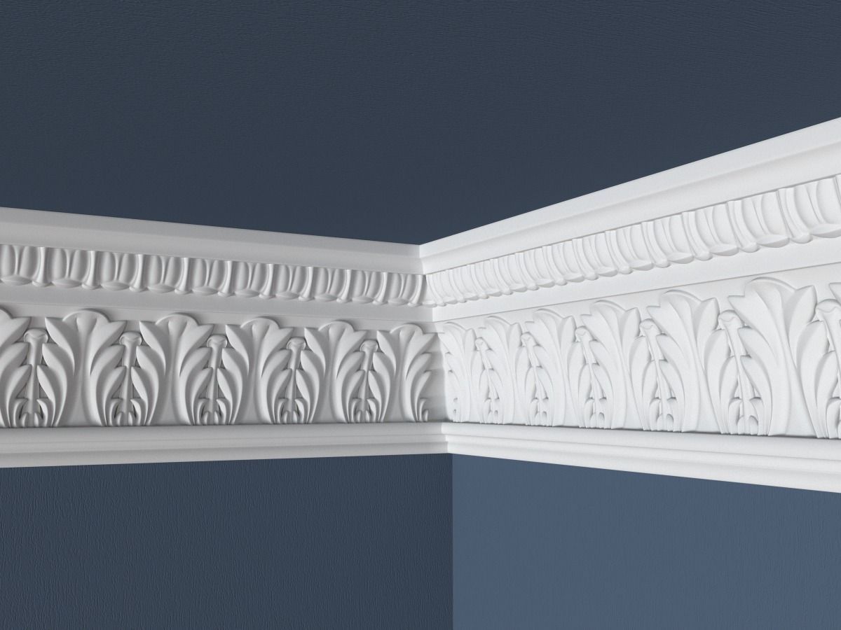 Decorative Crown Molding 3D model_2