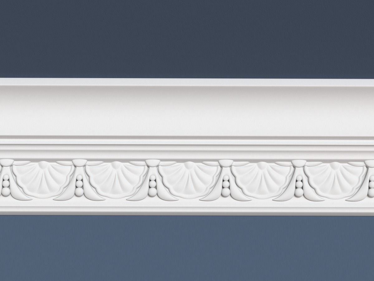 Decorative Crown Molding 3D model_1