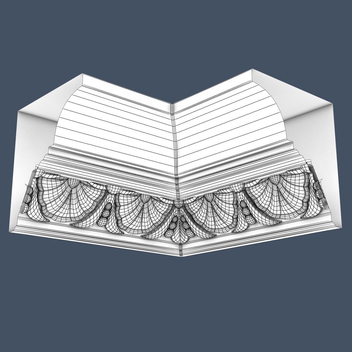 Decorative Crown Molding 3D model_5