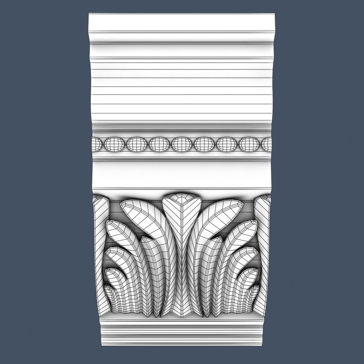 Decorative Crown Molding 3D model_4