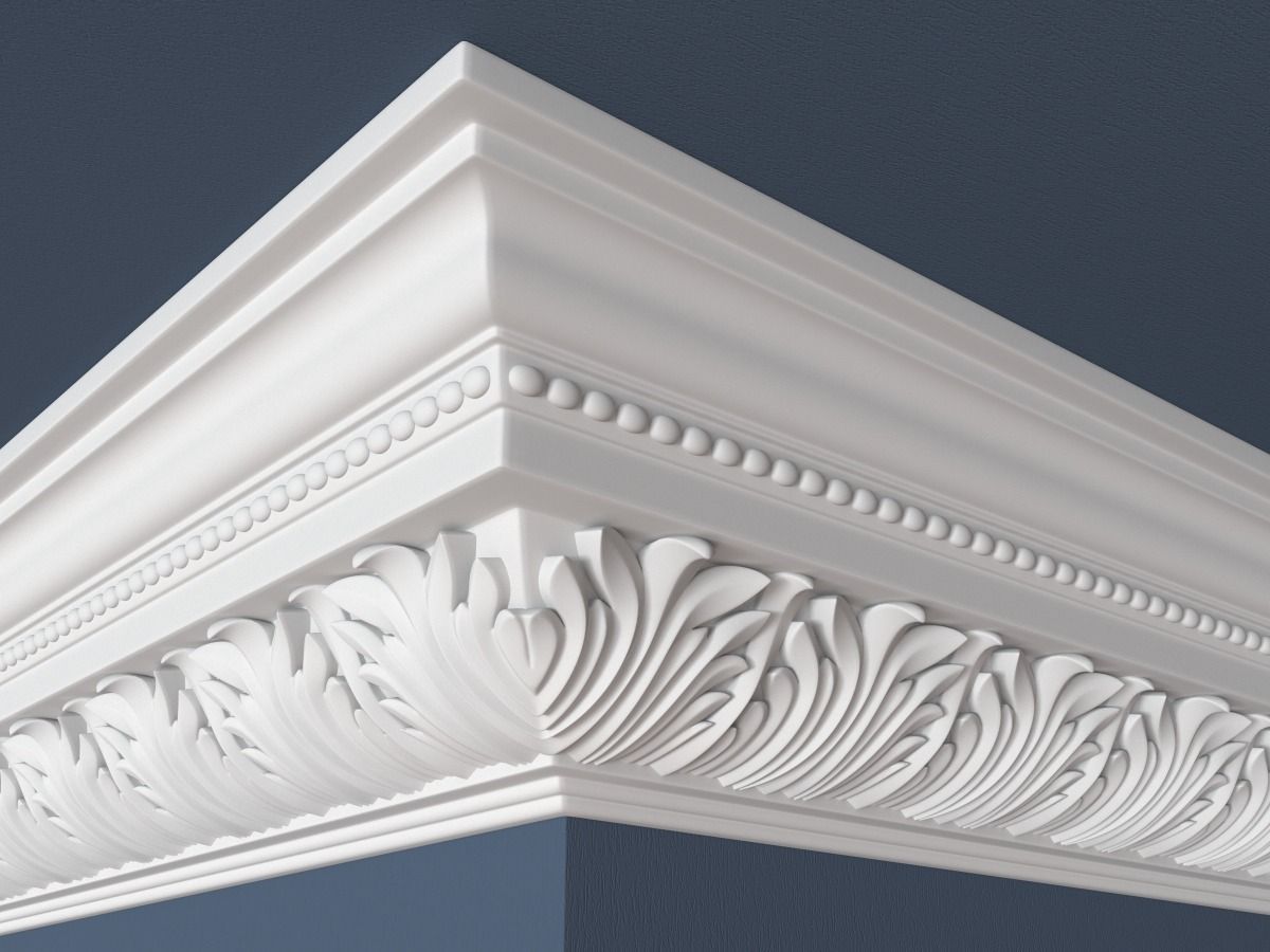 Decorative Crown Molding 3D model_0