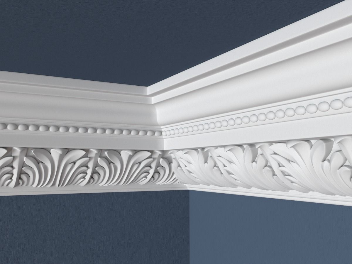 Decorative Crown Molding 3D model_2