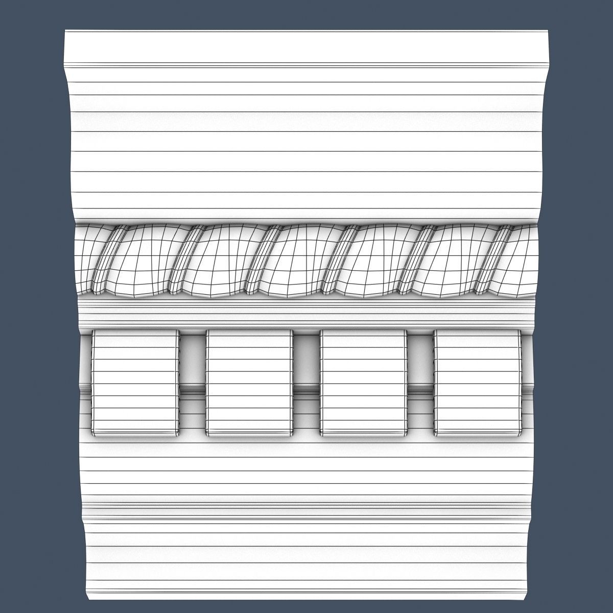 Decorative Crown Molding 3D model_4
