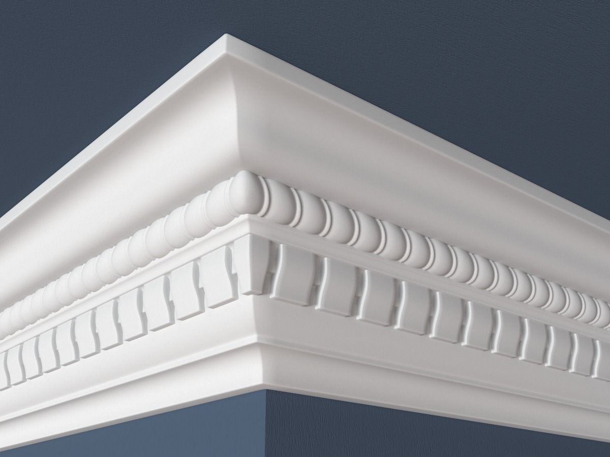 Decorative Crown Molding 3D model_0