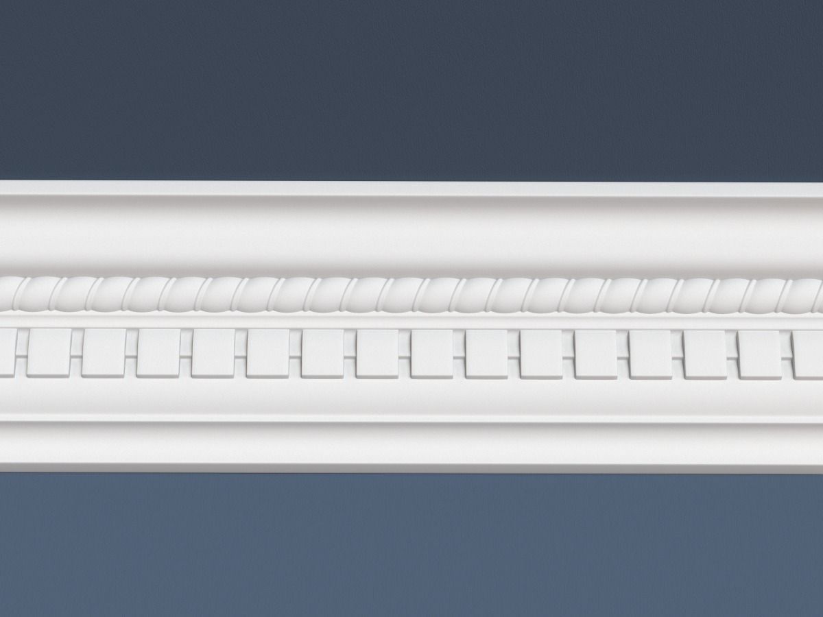 Decorative Crown Molding 3D model_1