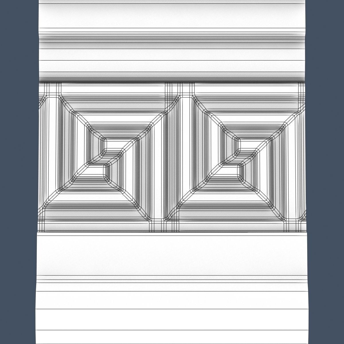 Decorative Crown Molding 3D model_5