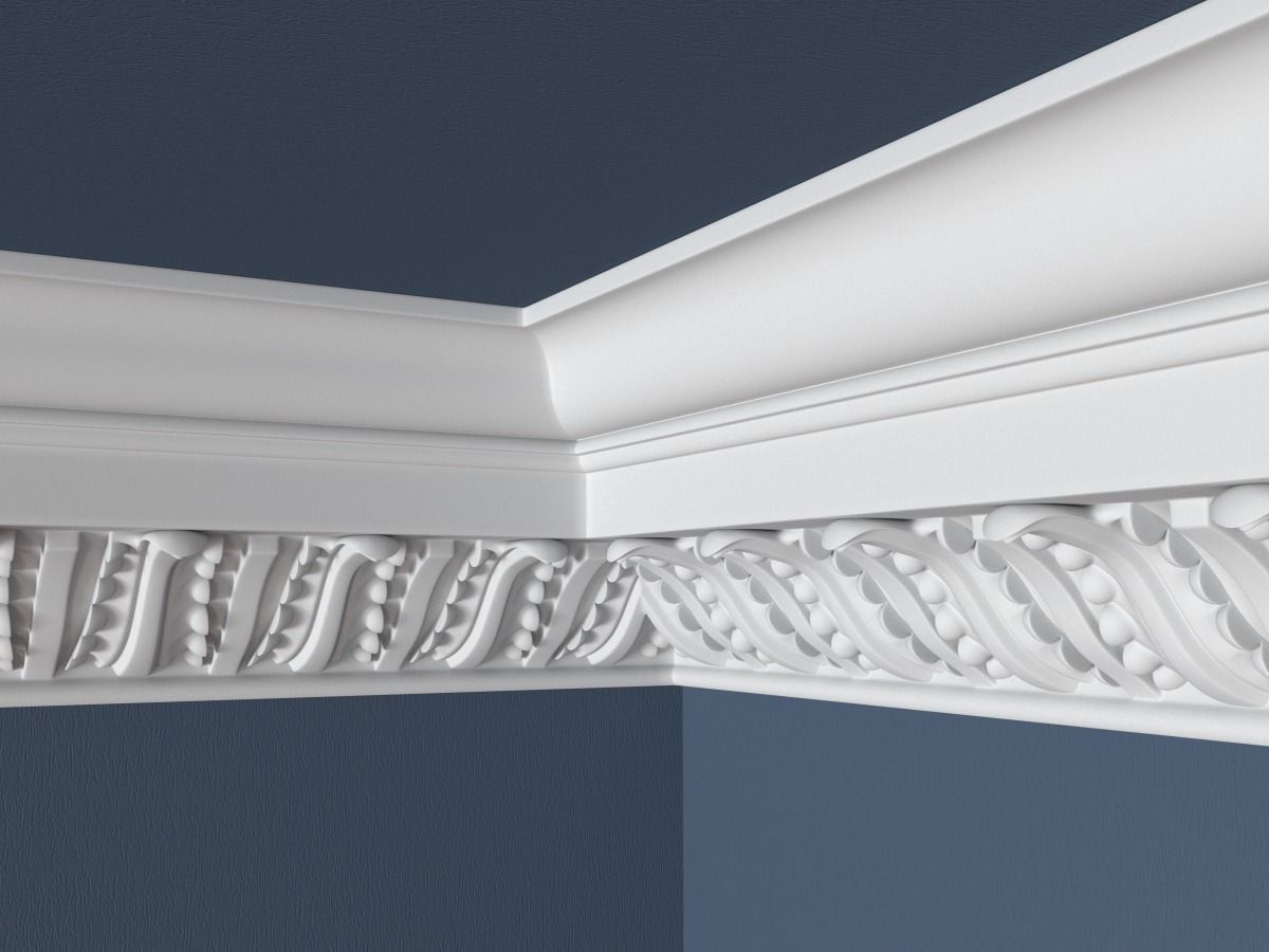 Decorative Crown Molding 3D model_2