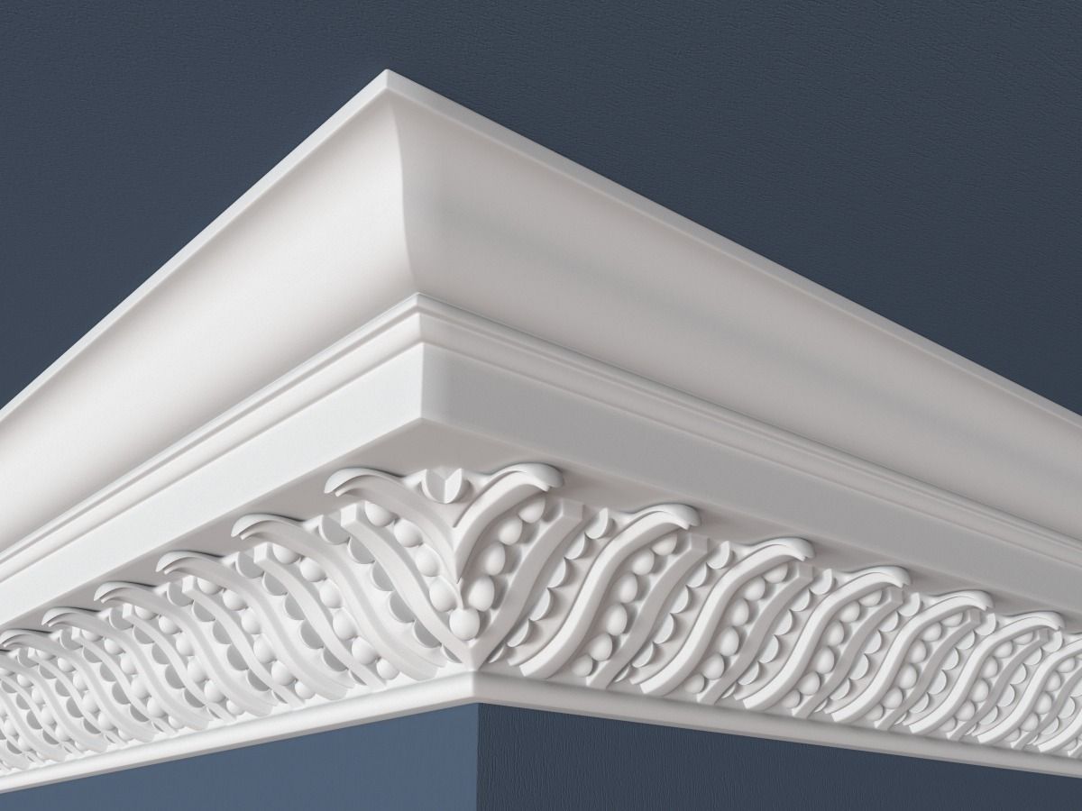 Decorative Crown Molding 3D model_0