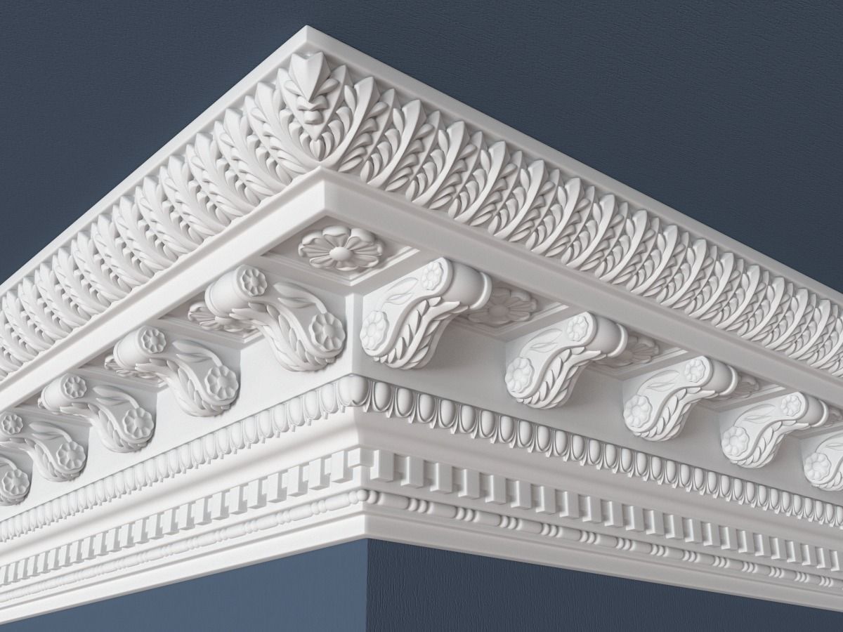 30 Crown Molding Collection  3D model_2