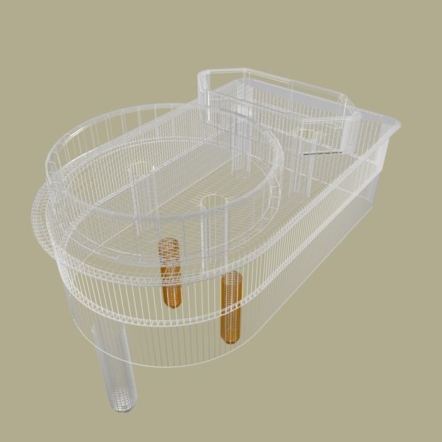 Multiplug toilet with bowl 3D model_3