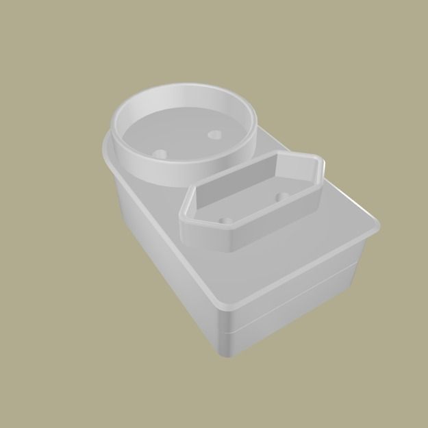 Multiplug toilet with bowl 3D model_1