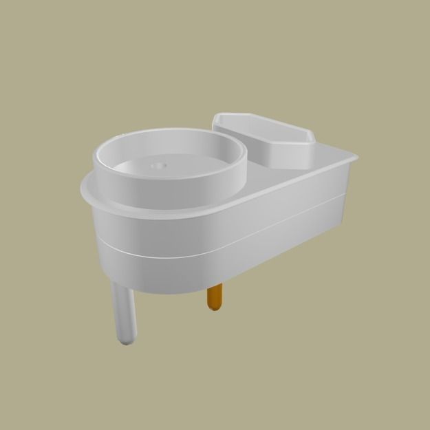 Multiplug toilet with bowl 3D model_0