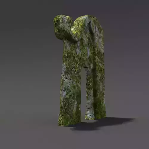 English Castle Ruin 5 Low-poly 3D model