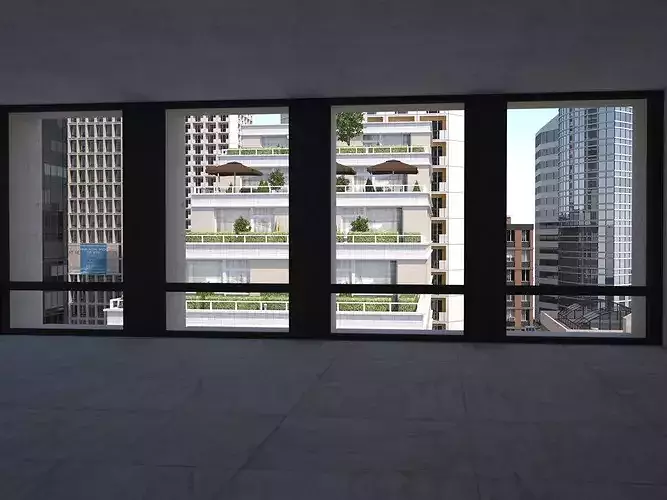 City KC6 Low-poly 3D model 7