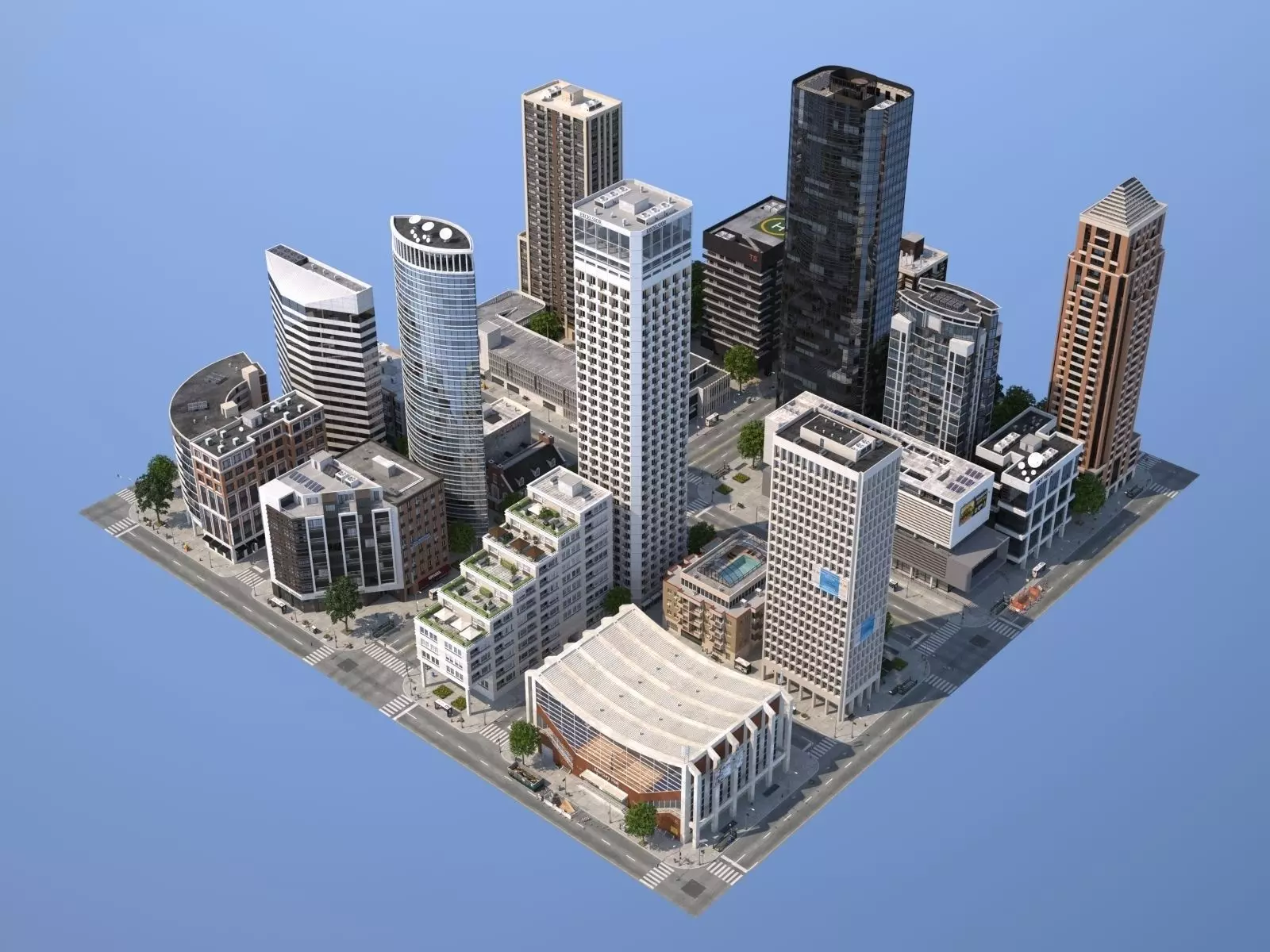 City KC6 Low-poly 3D model