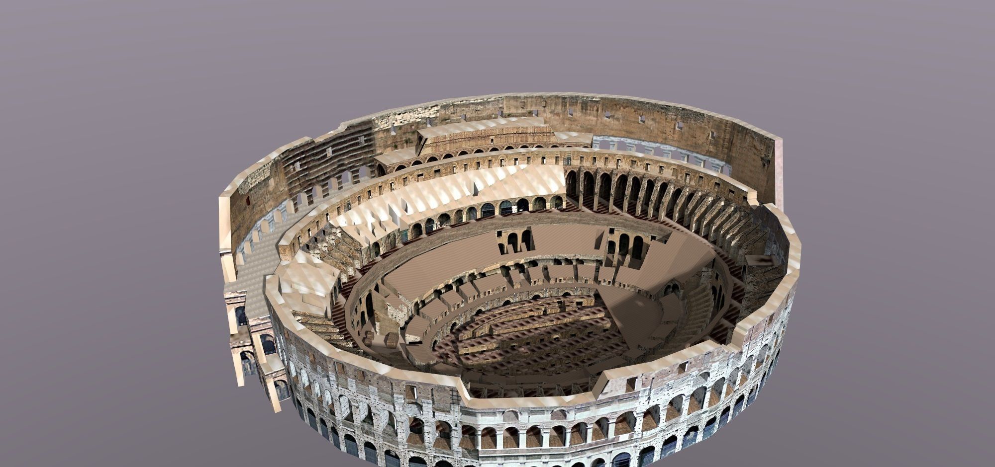 Roman Coliseum Low-poly 3D model_1