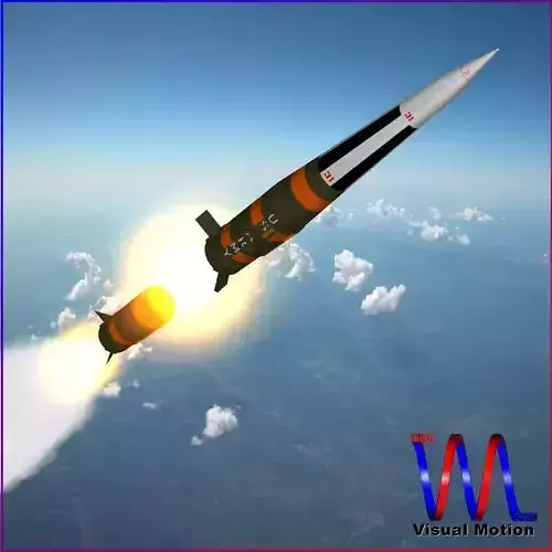 Pershing 1A missile 3D model