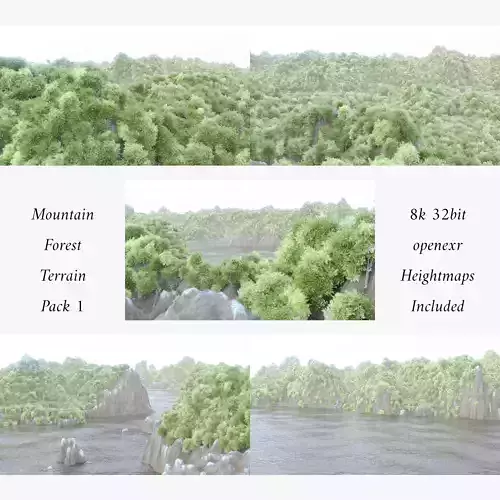 Mountain Forest Terrains 1 3D model