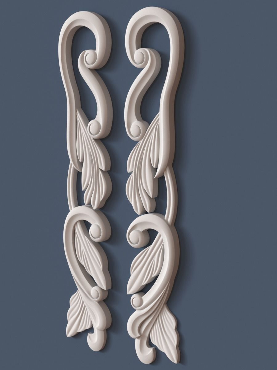 Decorative Scroll 3D model_2