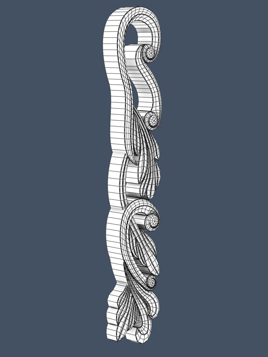 Decorative Scroll 3D model_6
