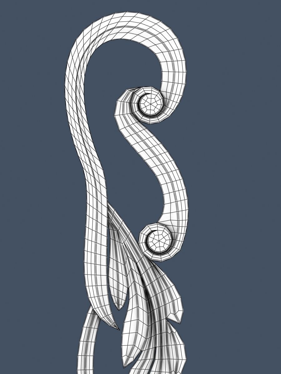 Decorative Scroll 3D model_4