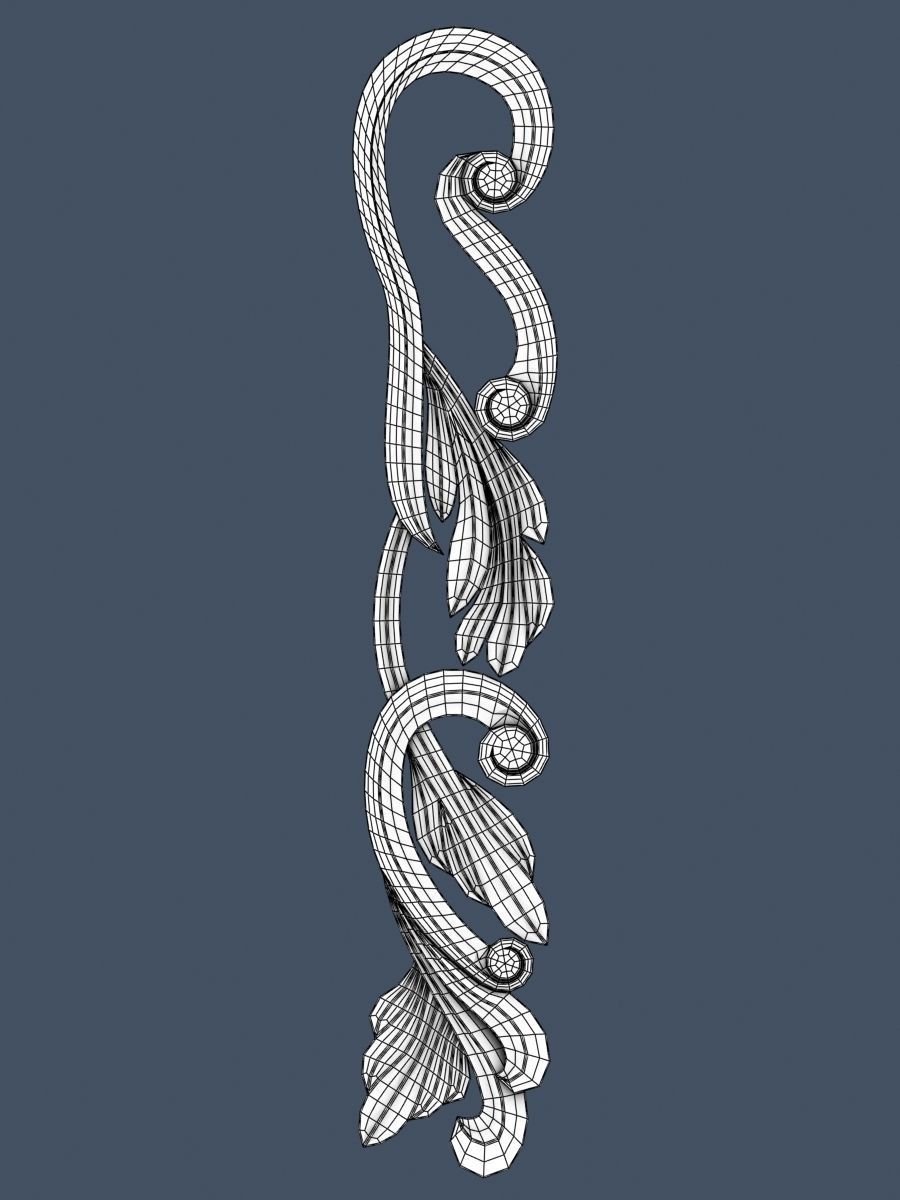 Decorative Scroll 3D model_3