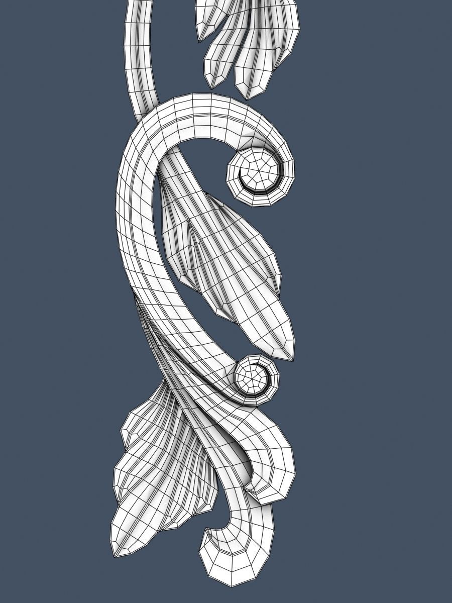 Decorative Scroll 3D model_5