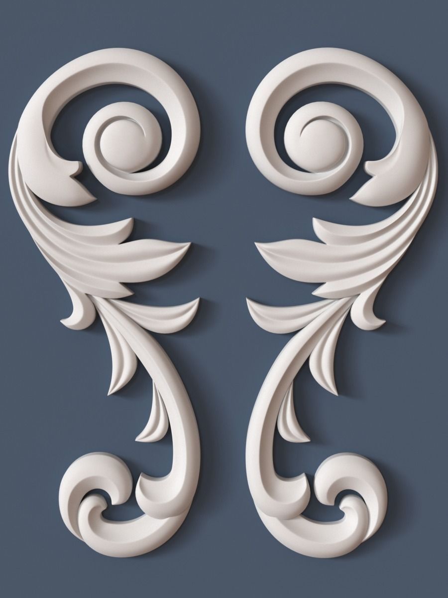 Decorative Scroll 3D model | CGTrader