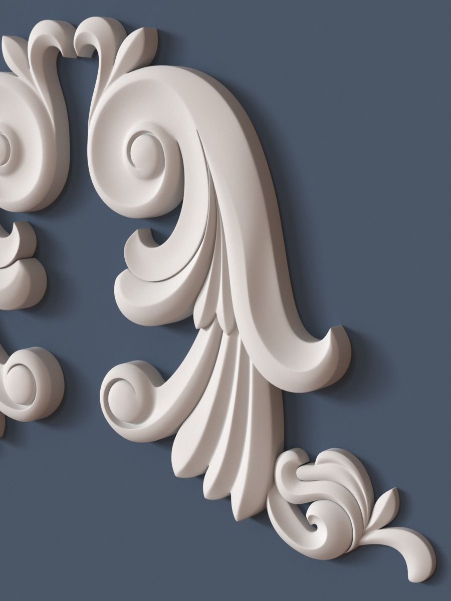 Decorative Scroll 3D model_2