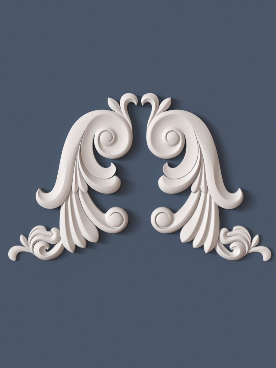 Decorative Scroll 3D model_0